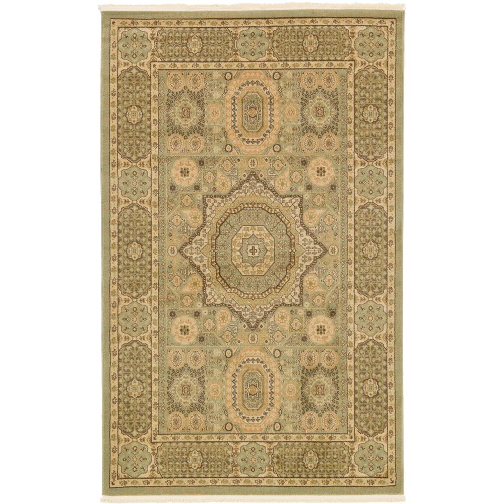 Hamilton Palace Rug, Light Green (5' 0 x 8' 0). Picture 1