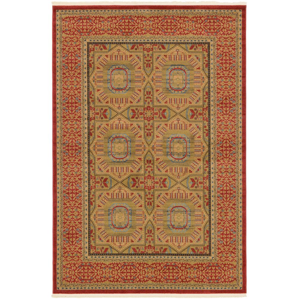Lincoln Palace Rug, Red (6' 0 x 9' 0). Picture 1