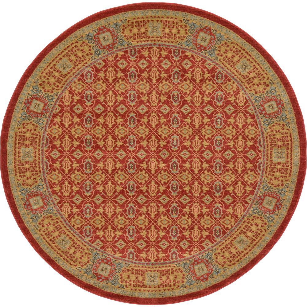 Jefferson Palace Rug, Red (6' 0 x 6' 0). Picture 1