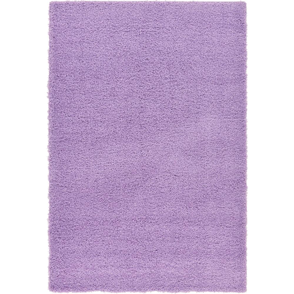 Solid Shag Rug, Lilac (6' 0 x 9' 0). Picture 1