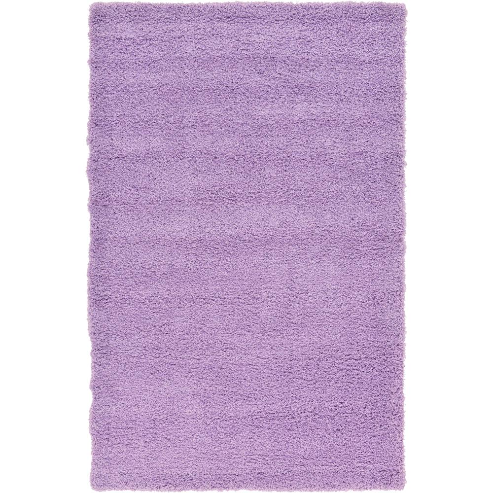 Solid Shag Rug, Lilac (5' 0 x 8' 0). The main picture.