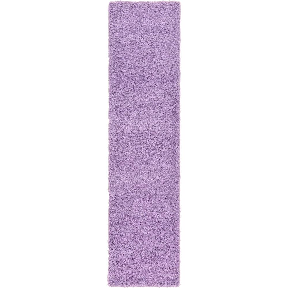 Solid Shag Rug, Lilac (2' 6 x 10' 0). Picture 1