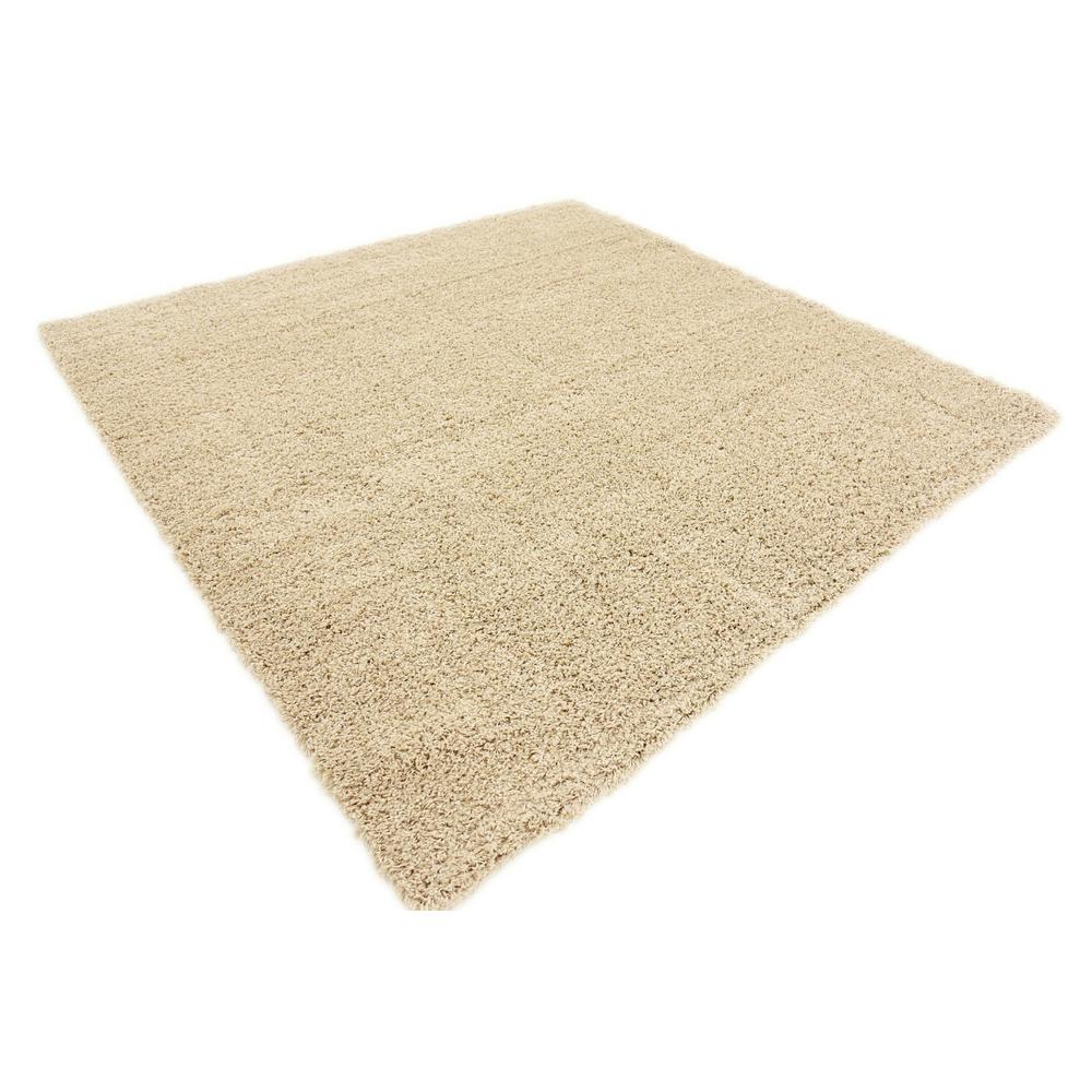 Solid Shag Rug, Taupe (8' 2 x 8' 2). Picture 3