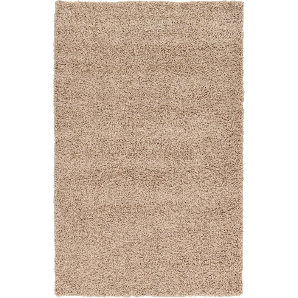 Solid Shag Rug, Taupe (5' 0 x 8' 0). Picture 1