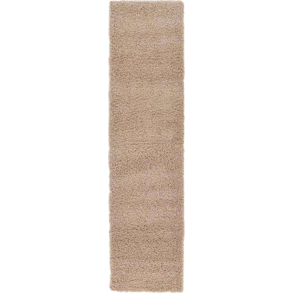 Solid Shag Rug, Taupe (2' 6 x 10' 0). Picture 1