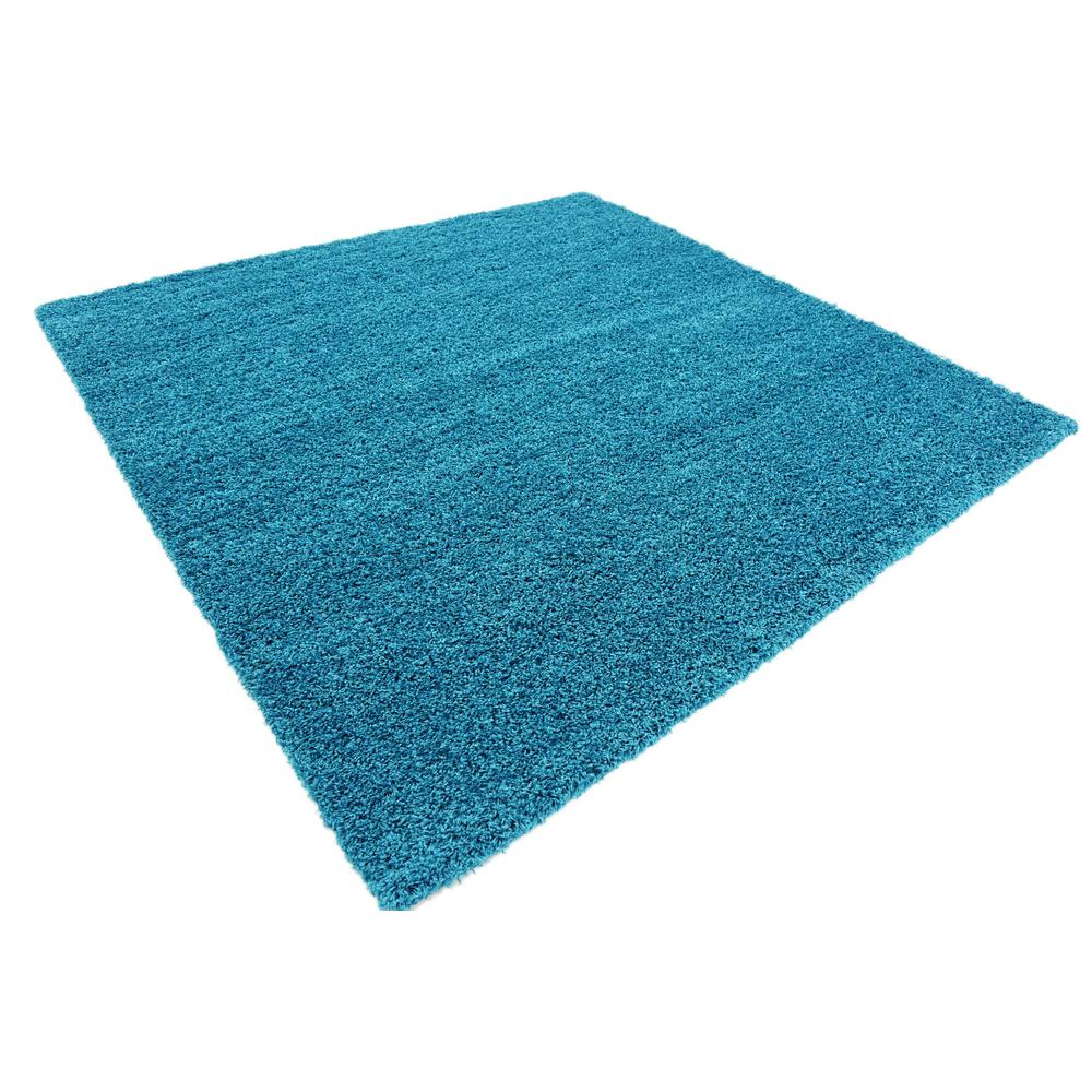 Solid Shag Rug, Turquoise (8' 2 x 8' 2). Picture 3