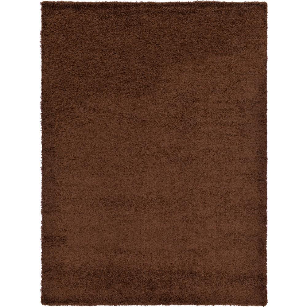 Solid Shag Rug, Chocolate Brown (8' 0 x 11' 0). Picture 1