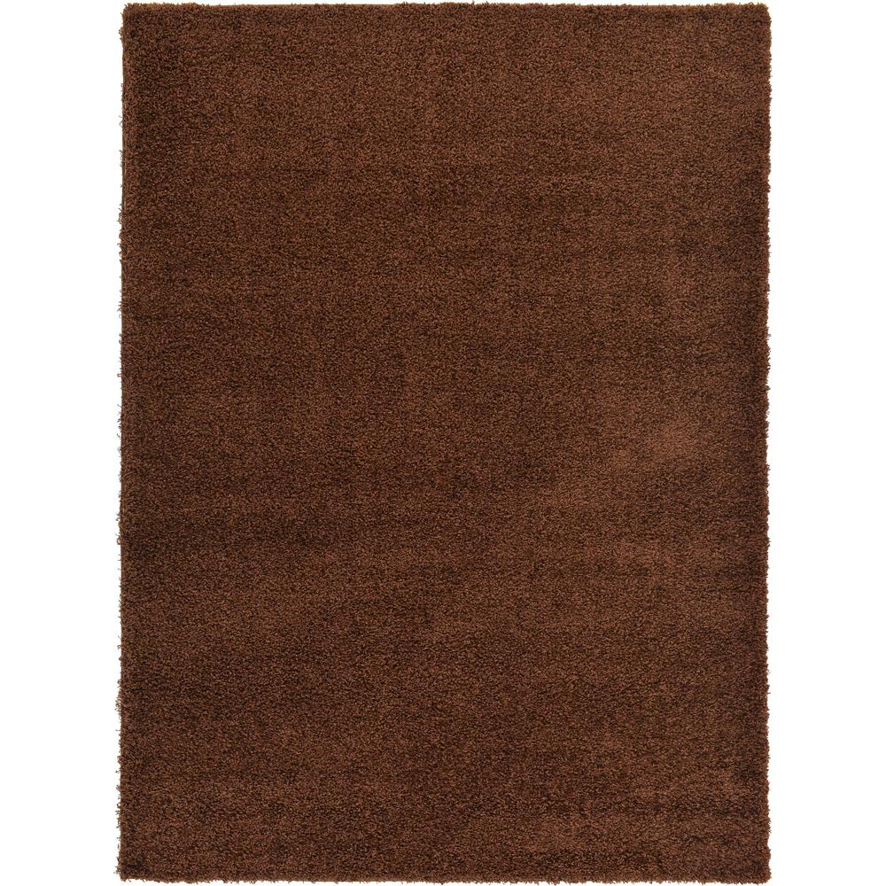 Solid Shag Rug, Chocolate Brown (7' 0 x 10' 0). Picture 1