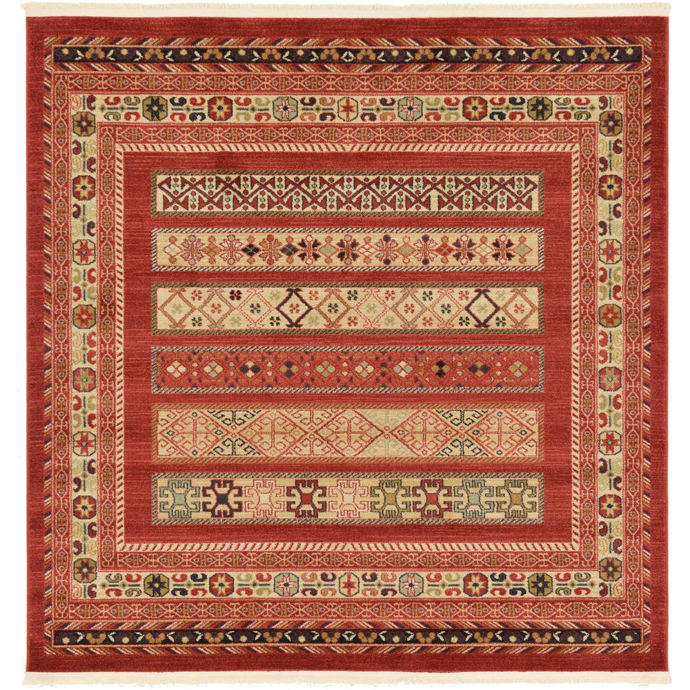 Pasadena Fars Rug, Rust Red (6' 0 x 6' 0). Picture 1