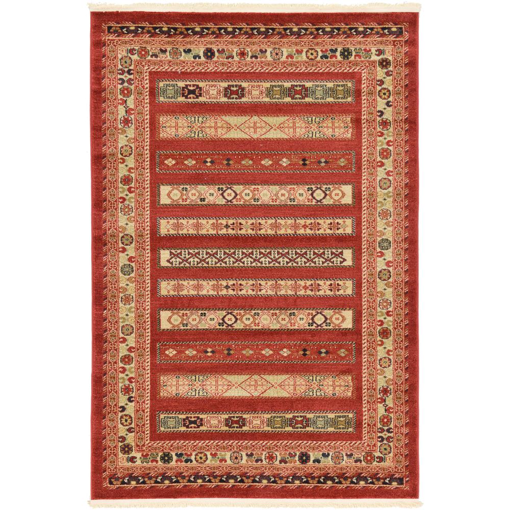 Pasadena Fars Rug, Rust Red (4' 0 x 6' 0). Picture 1