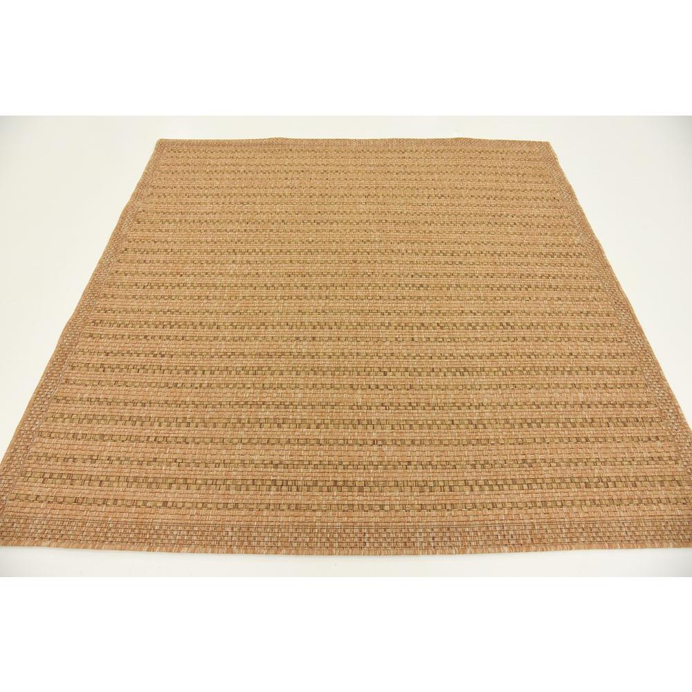Outdoor Checkered Rug, Light Brown (6' 0 x 6' 0). Picture 4