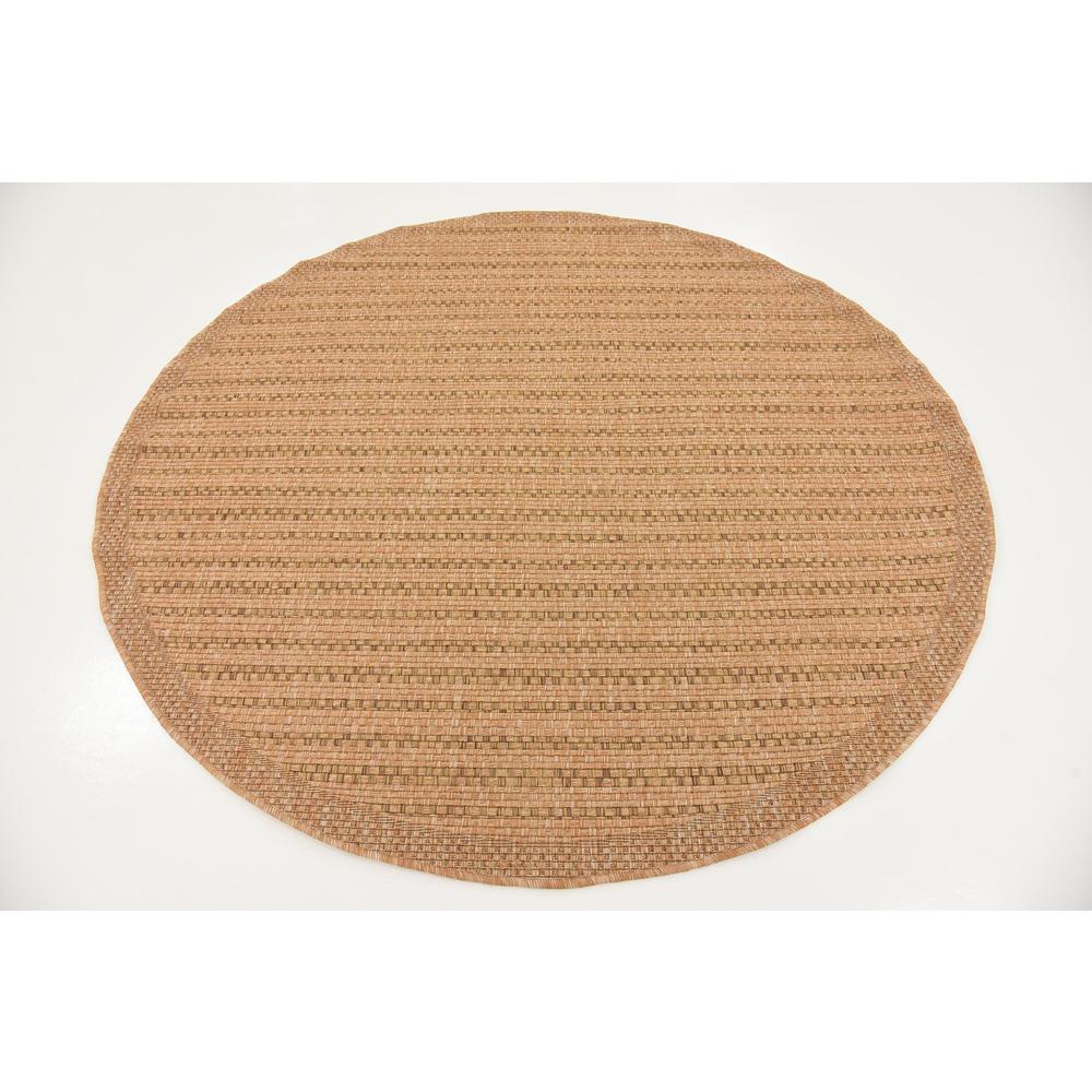 Outdoor Checkered Rug, Light Brown (6' 0 x 6' 0). Picture 3