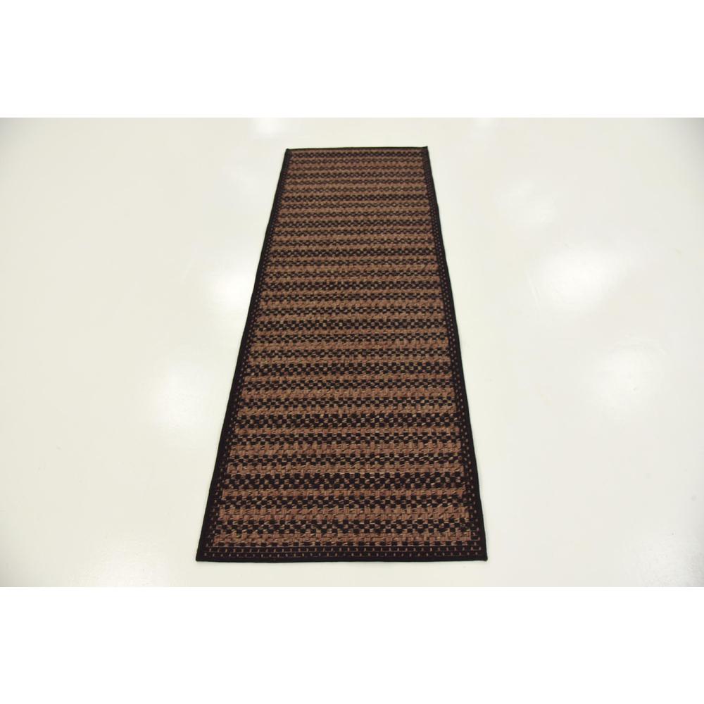 Outdoor Checkered Rug, Black (2' 2 x 6' 0). Picture 4