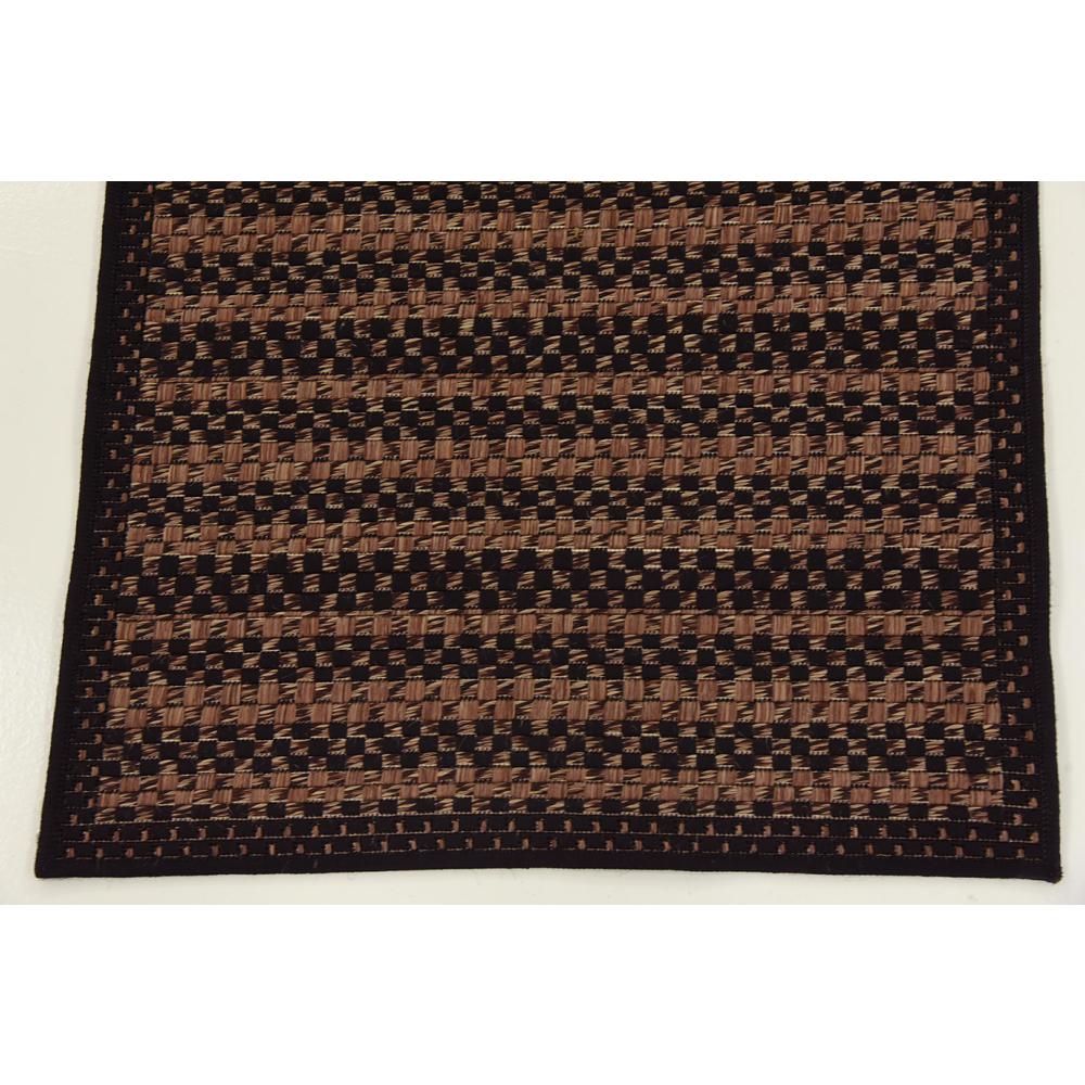 Outdoor Checkered Rug, Black (2' 2 x 6' 0). Picture 6