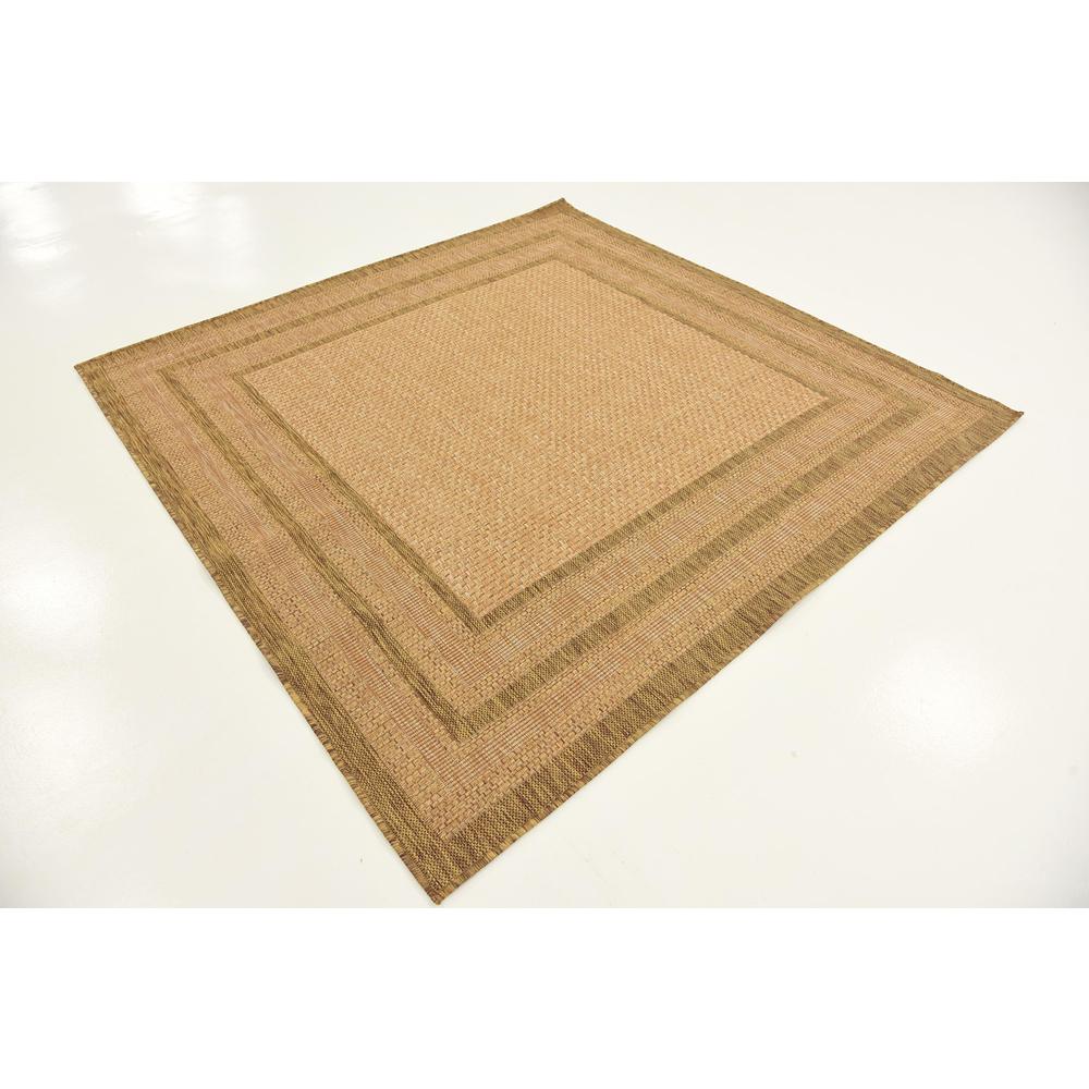 Outdoor Multi Border Rug, Light Brown (6' 0 x 6' 0). Picture 3
