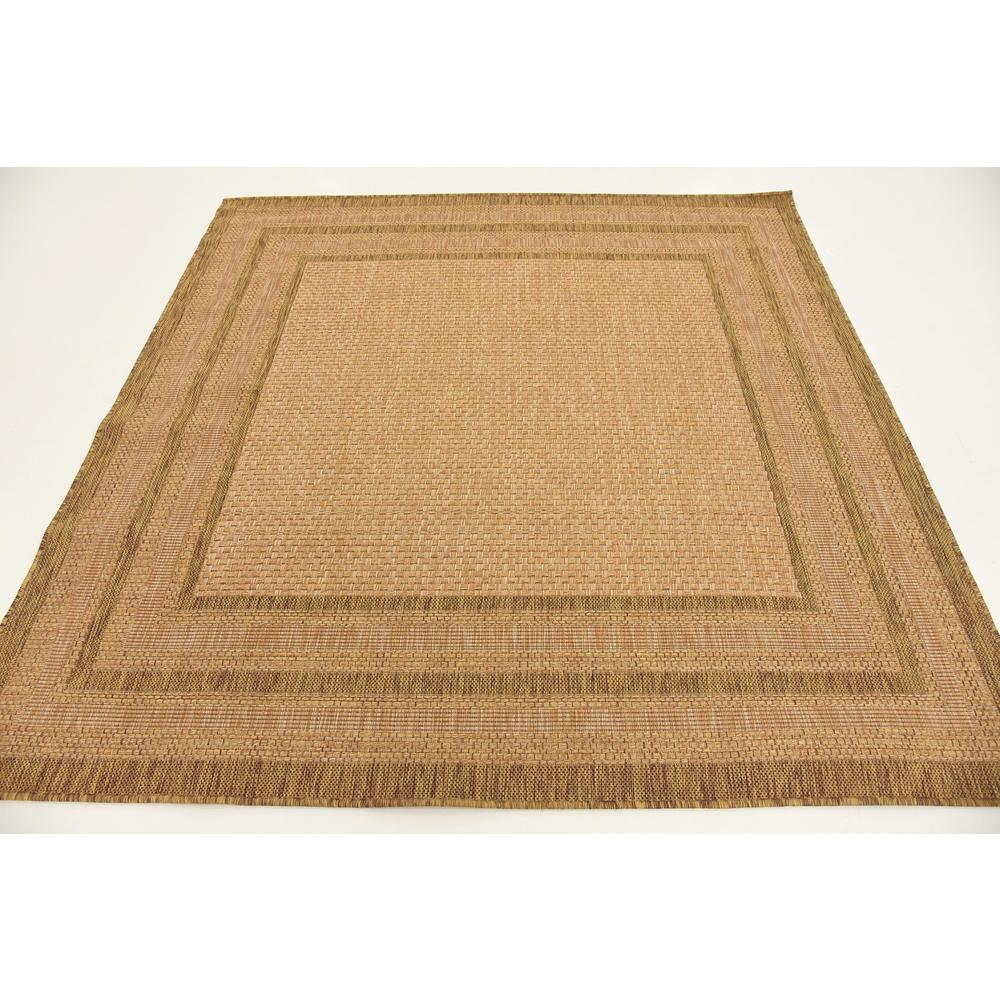 Outdoor Multi Border Rug, Light Brown (6' 0 x 6' 0). Picture 4