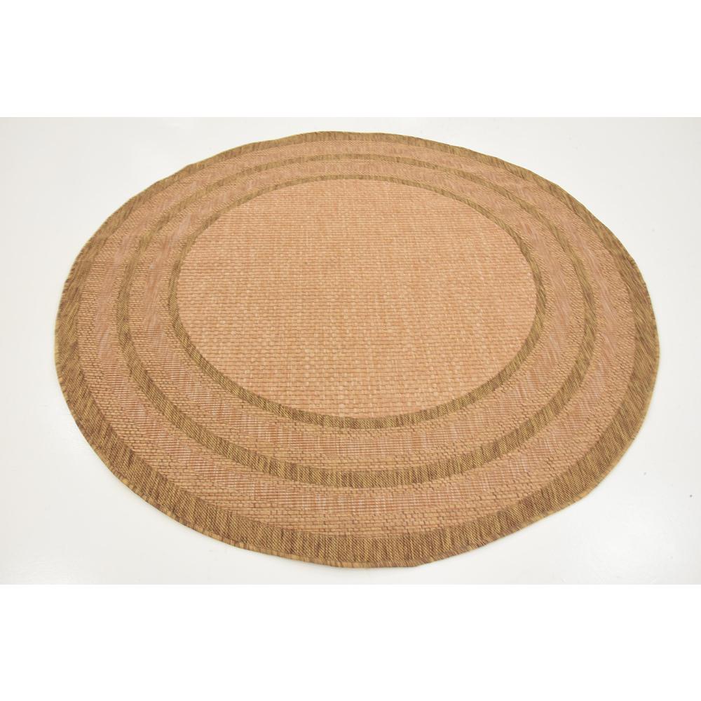 Outdoor Multi Border Rug, Light Brown (6' 0 x 6' 0). Picture 3