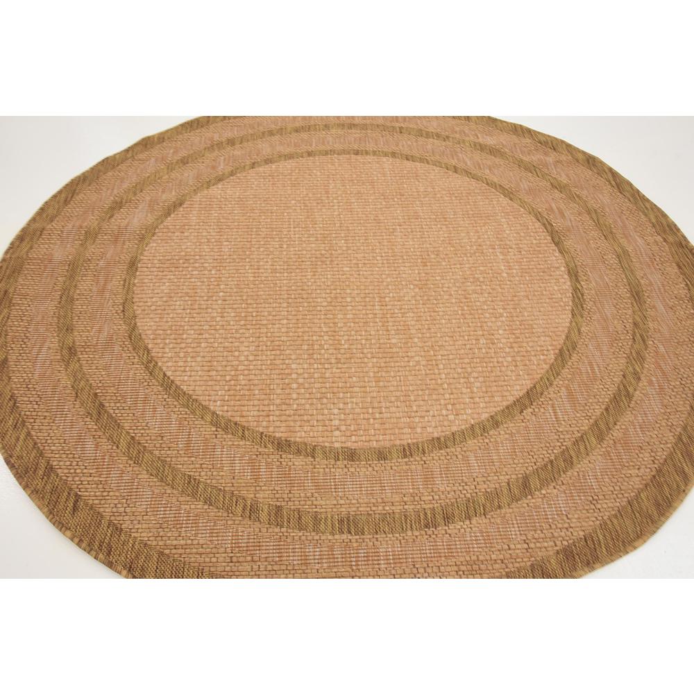 Outdoor Multi Border Rug, Light Brown (6' 0 x 6' 0). Picture 4