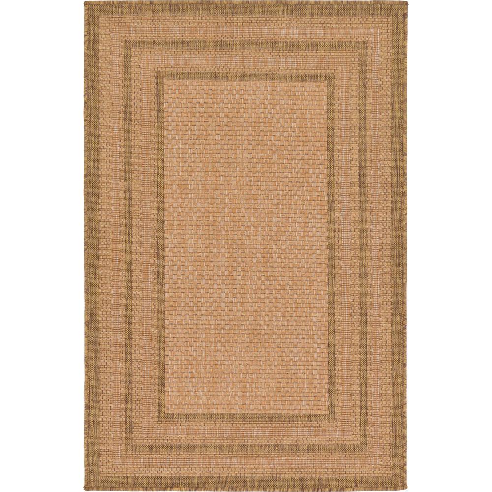 Outdoor Multi Border Rug, Light Brown (3' 3 x 5' 0). Picture 1