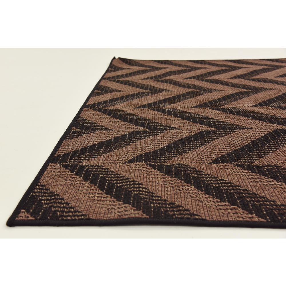 Outdoor Chevron Rug, Brown (6' 0 x 6' 0). Picture 6