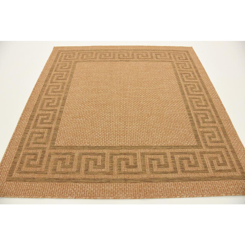 Outdoor Greek Key Rug, Light Brown (6' 0 x 6' 0). Picture 4