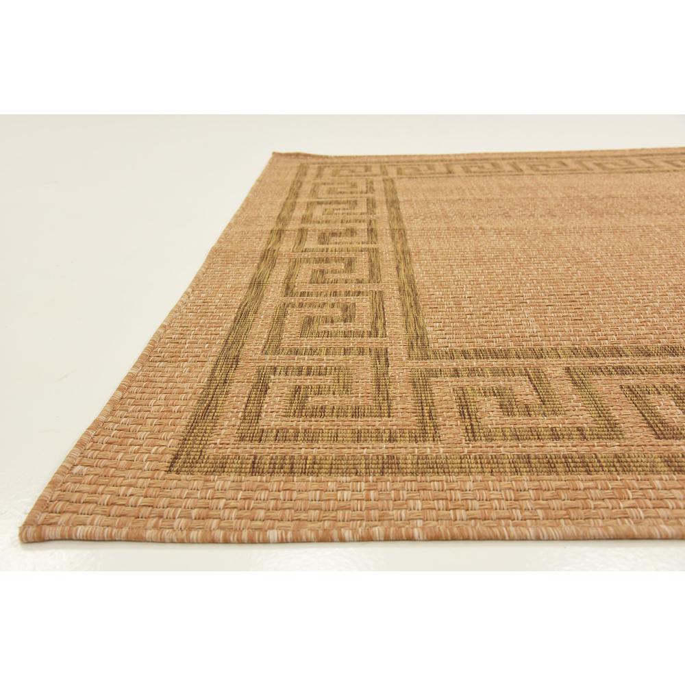 Outdoor Greek Key Rug, Light Brown (6' 0 x 6' 0). Picture 6