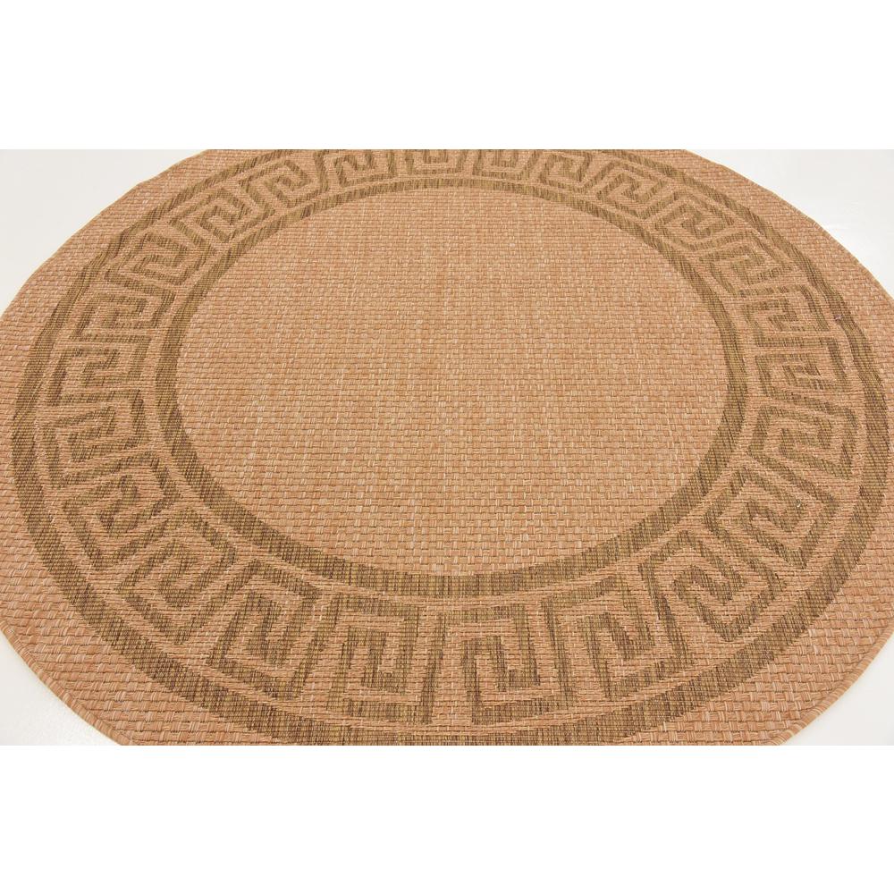 Outdoor Greek Key Rug, Light Brown (6' 0 x 6' 0). Picture 4