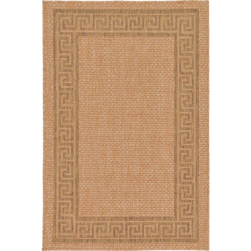Outdoor Greek Key Rug, Light Brown (3' 3 x 5' 0). Picture 1