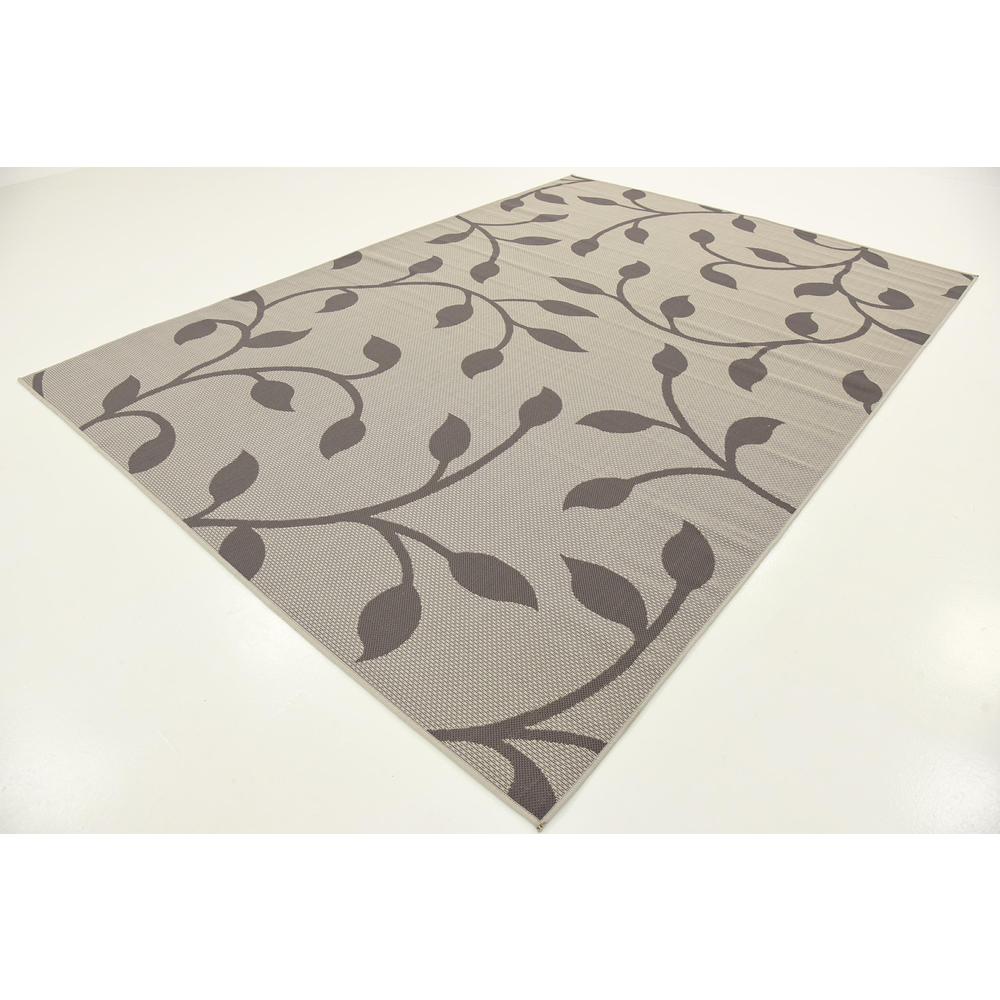 Outdoor Botanical Rug, Gray (7' 0 x 10' 0). Picture 3