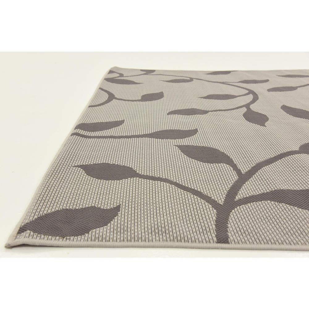 Outdoor Botanical Rug, Gray (6' 0 x 6' 0). Picture 6