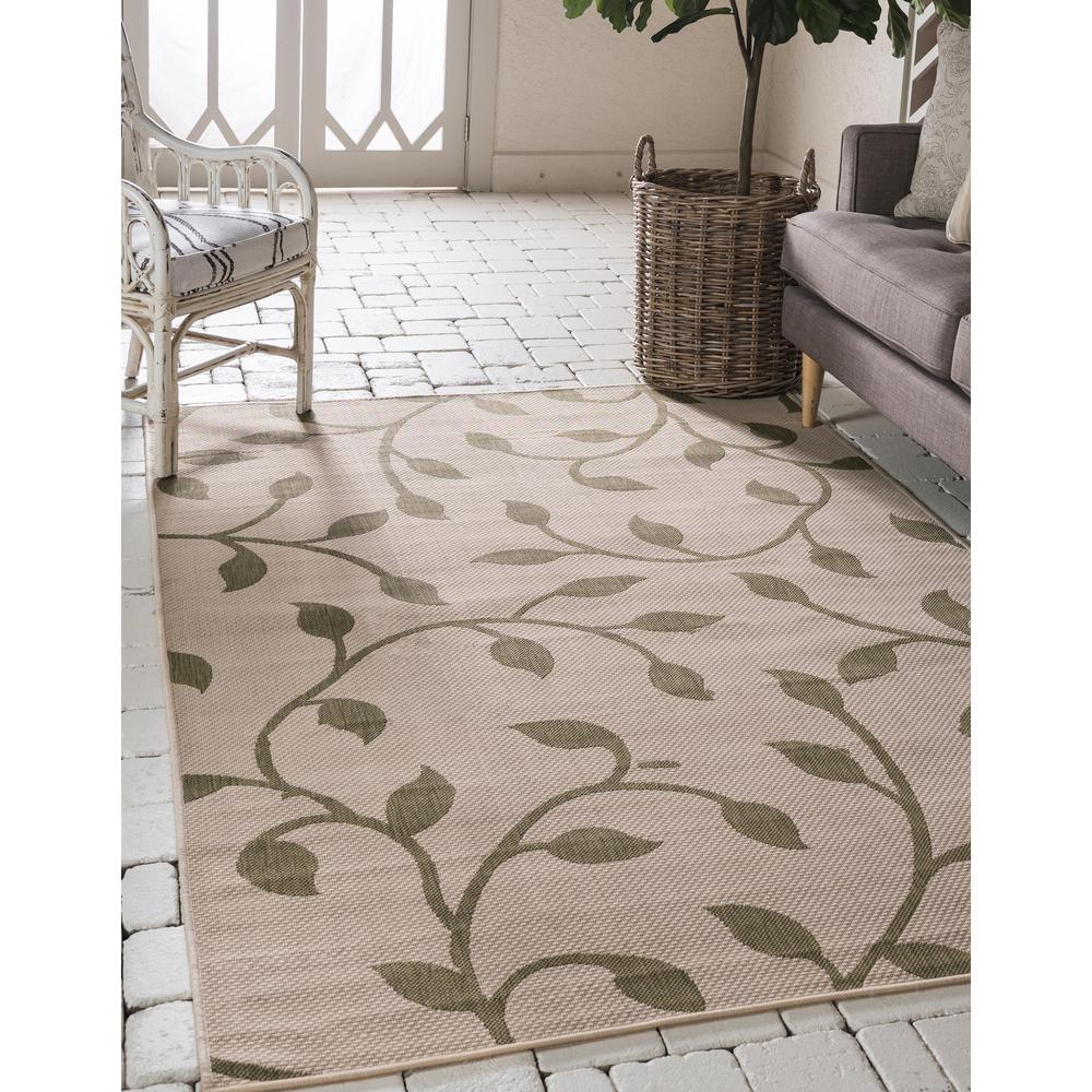 Outdoor Botanical Rug, Green (7' 0 x 10' 0). Picture 2