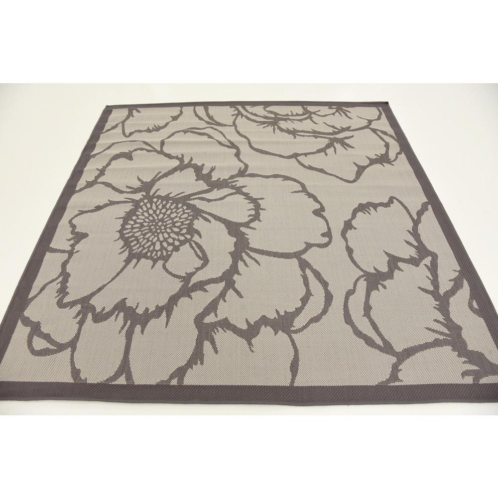 Outdoor Rose Rug, Gray (6' 0 x 6' 0). Picture 4
