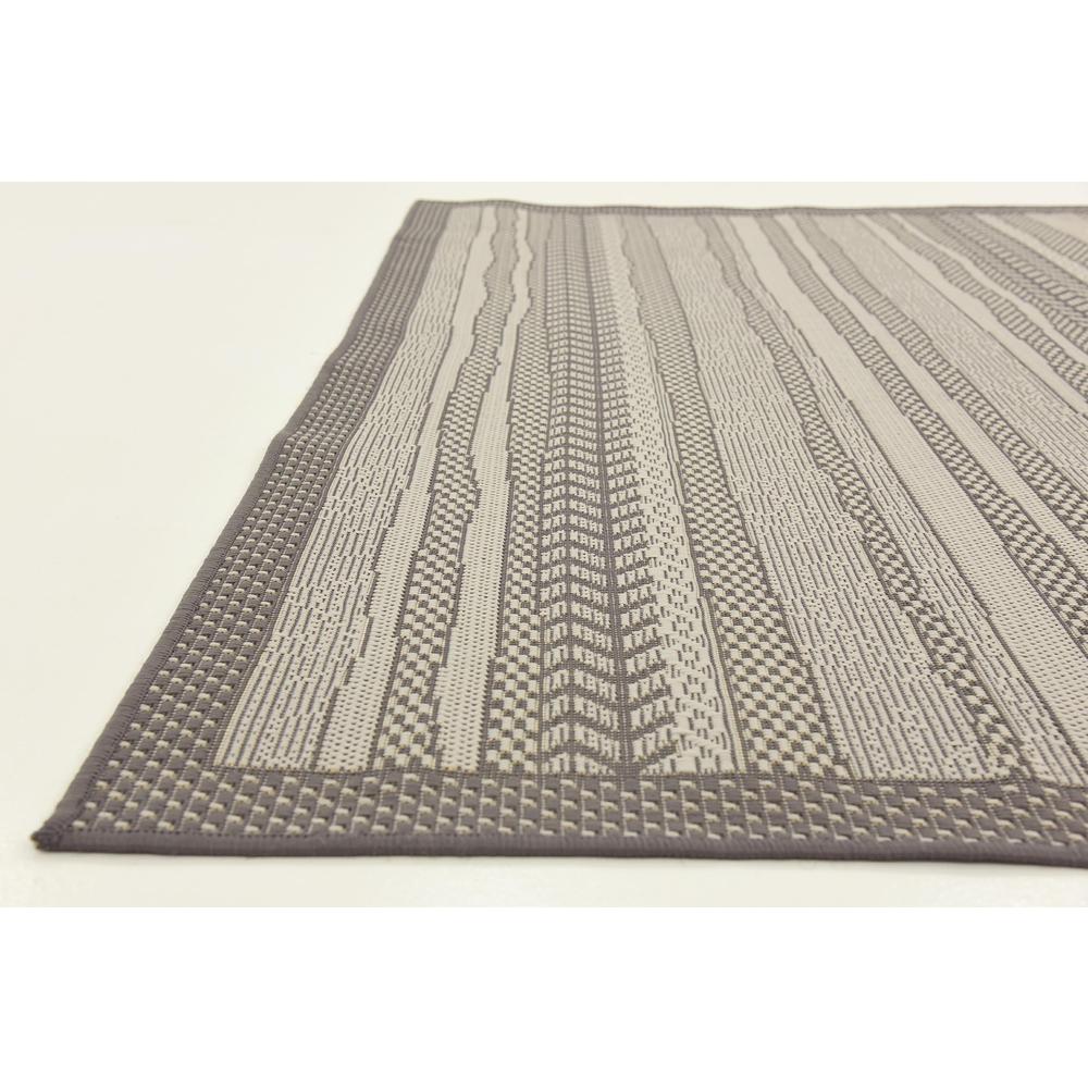 Outdoor Lines Rug, Gray (6' 0 x 6' 0). Picture 6