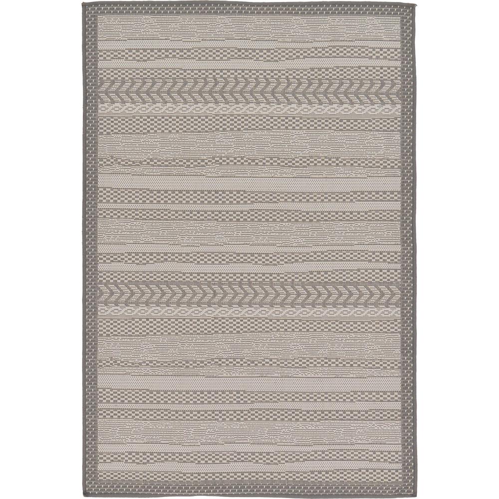 Outdoor Lines Rug, Gray (3' 3 x 5' 0). The main picture.