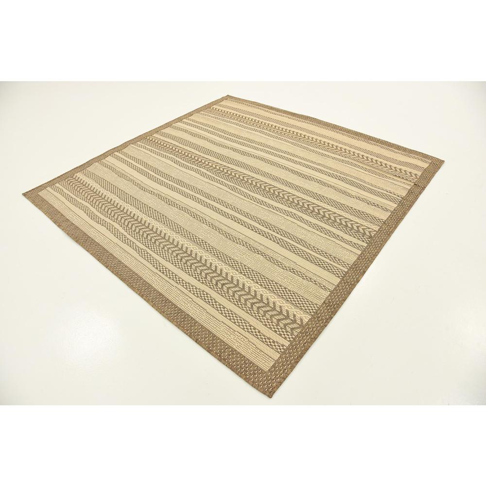Outdoor Lines Rug, Brown (6' 0 x 6' 0). Picture 3