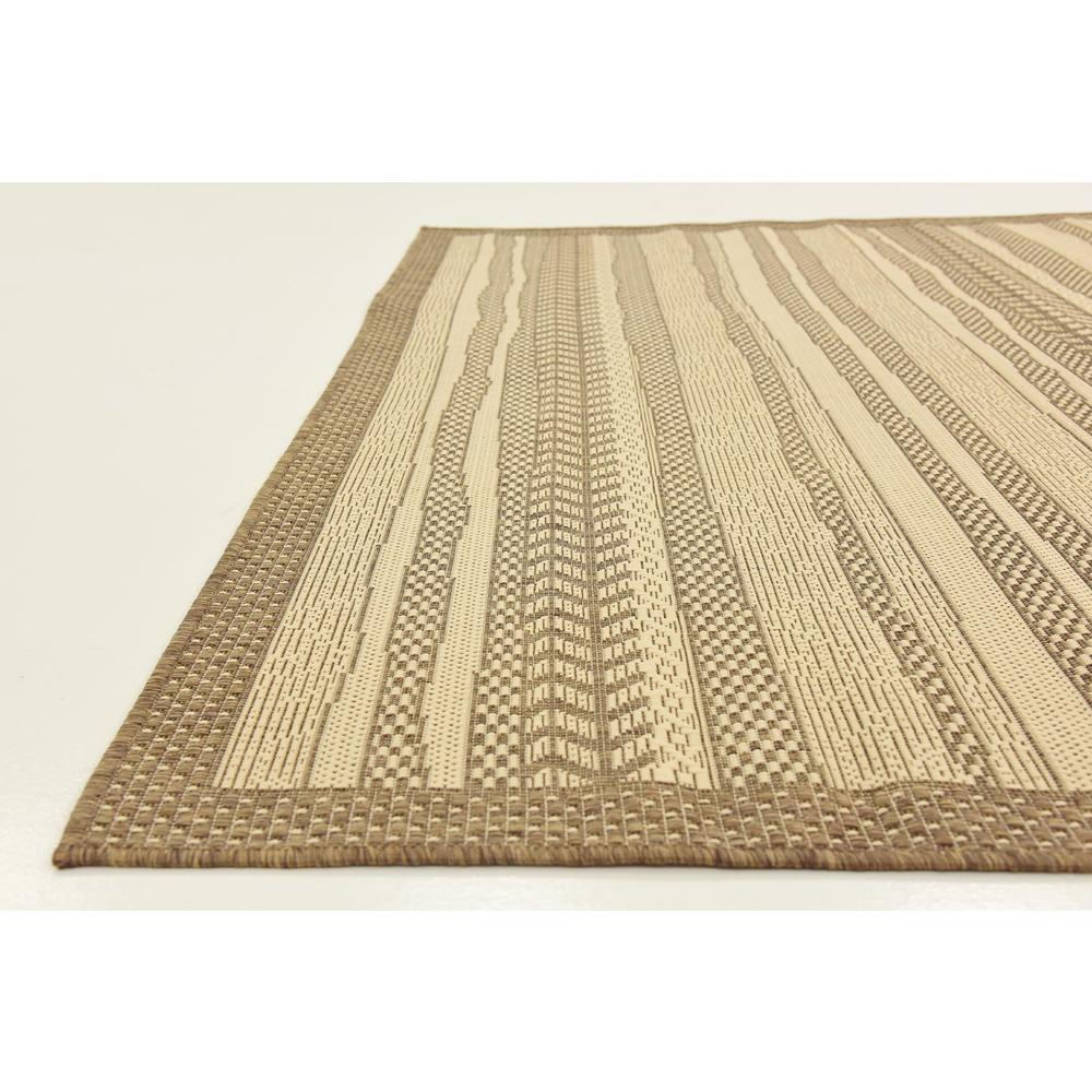 Outdoor Lines Rug, Brown (6' 0 x 6' 0). Picture 6