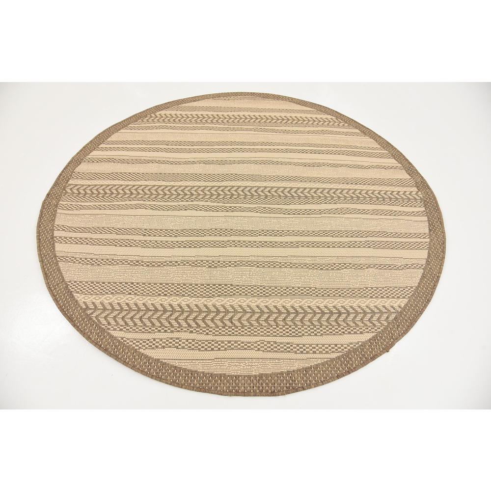 Outdoor Lines Rug, Brown (6' 0 x 6' 0). Picture 3