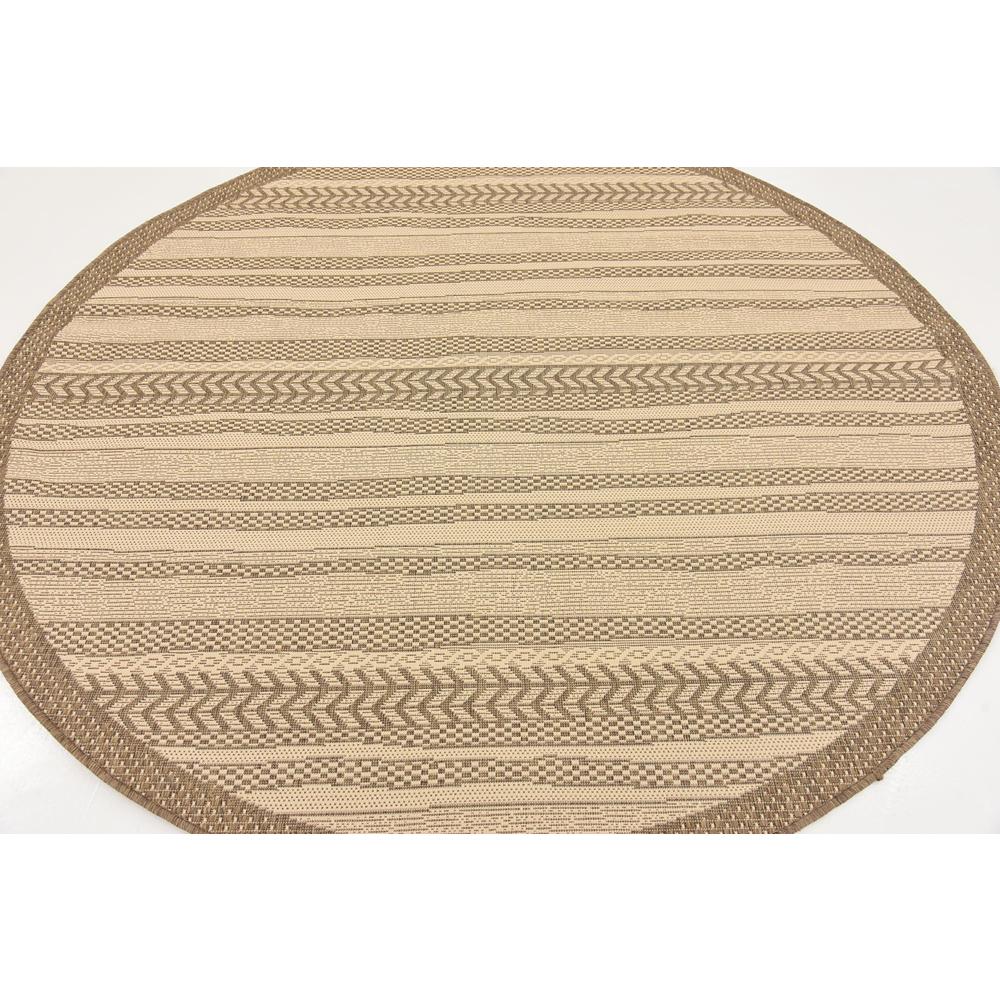 Outdoor Lines Rug, Brown (6' 0 x 6' 0). Picture 4