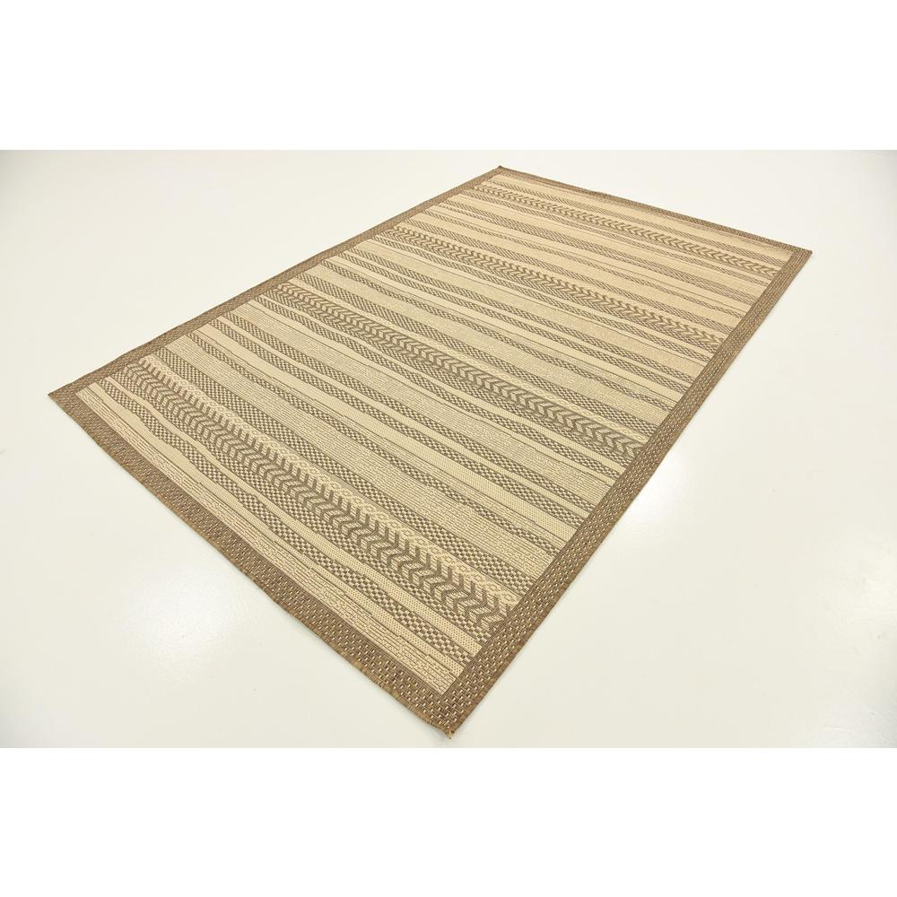 Outdoor Lines Rug, Brown (5' 3 x 8' 0). Picture 3