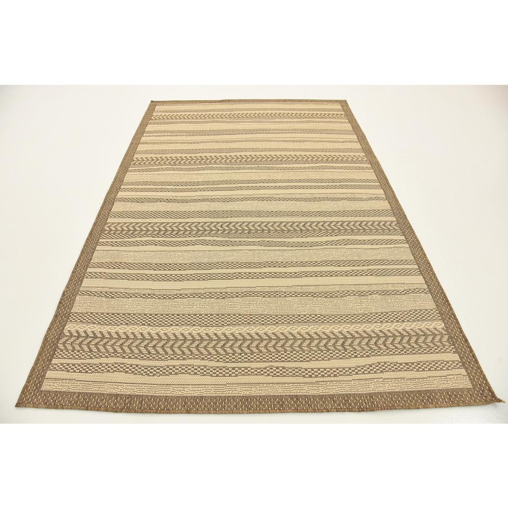 Outdoor Lines Rug, Brown (5' 3 x 8' 0). Picture 4