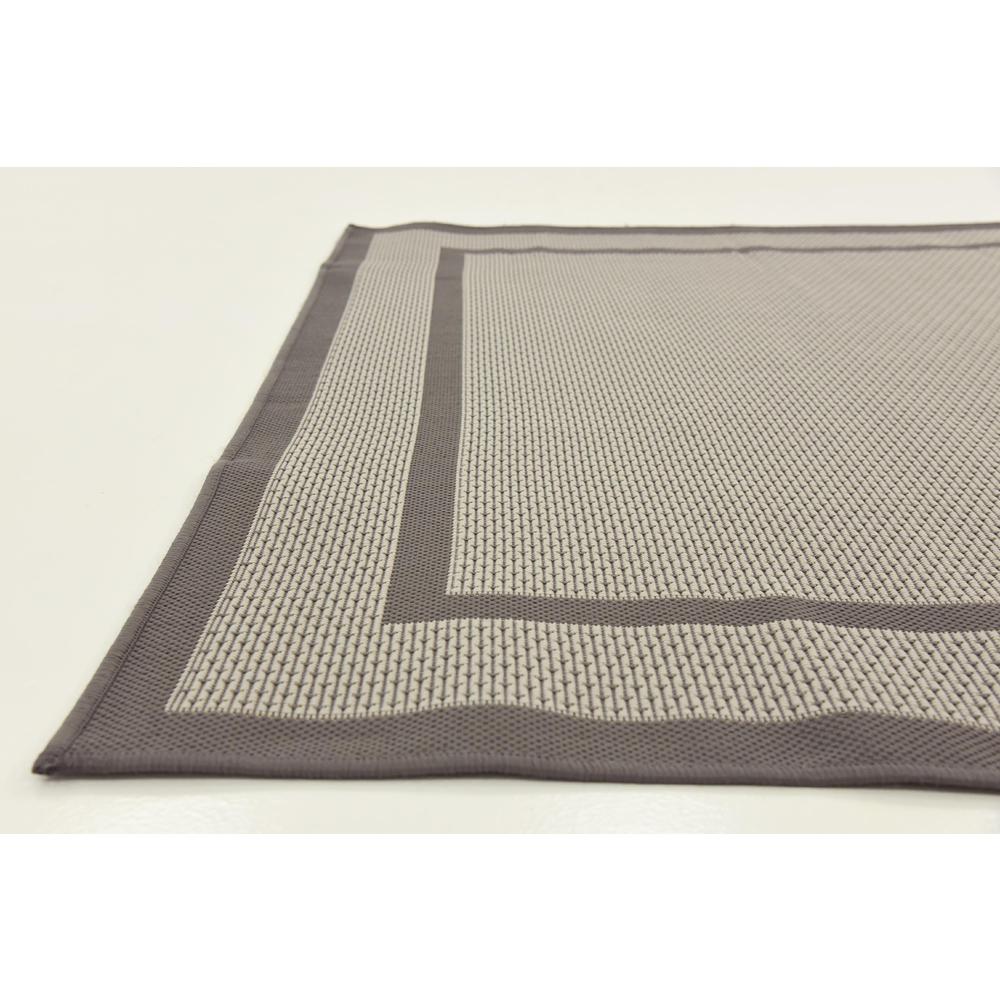 Outdoor Border Rug, Gray (5' 3 x 8' 0). Picture 6