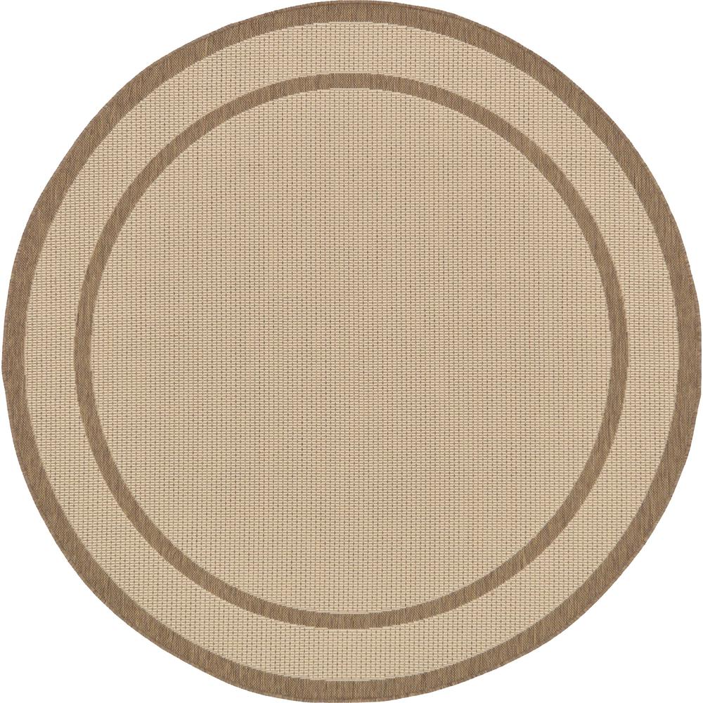 Outdoor Border Rug, Brown (6' 0 x 6' 0). Picture 1