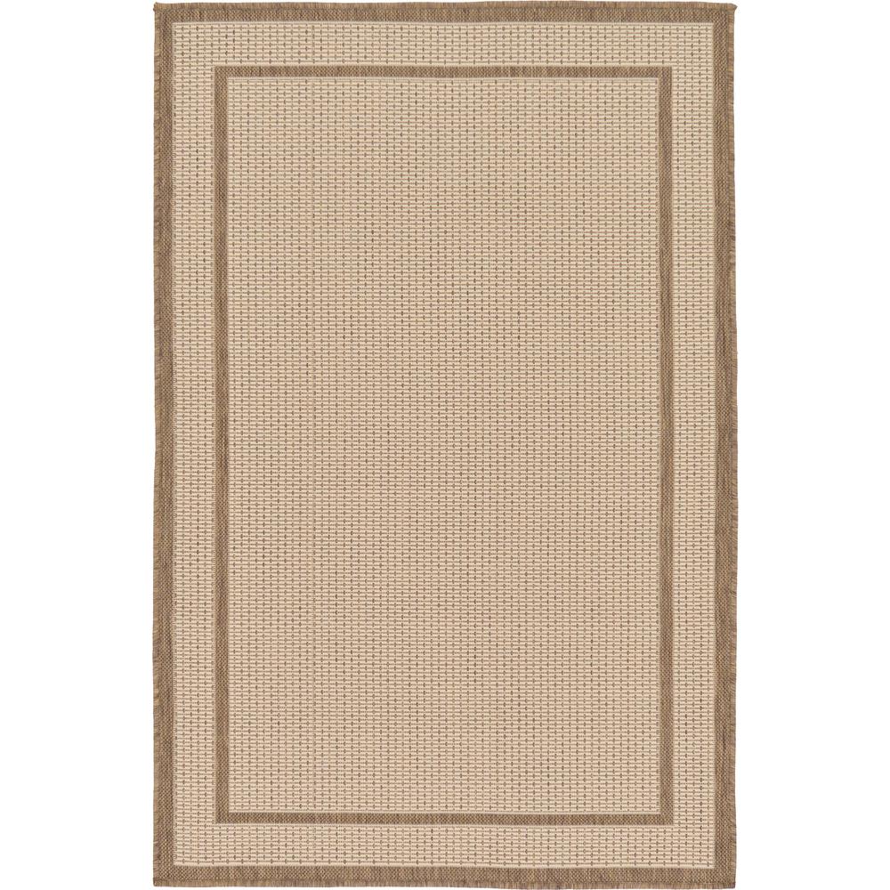Outdoor Border Rug, Brown (3' 3 x 5' 0). Picture 1