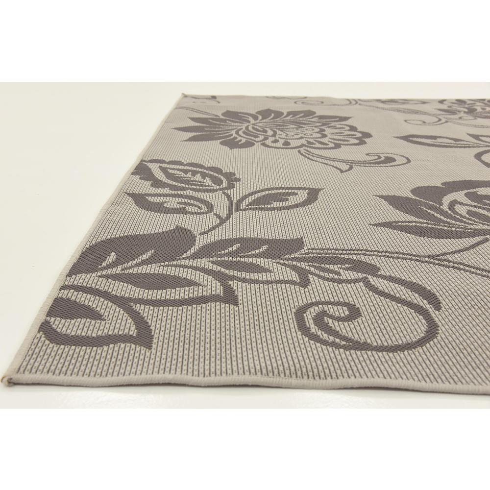 Outdoor Floral Rug, Gray (7' 0 x 10' 0). Picture 6