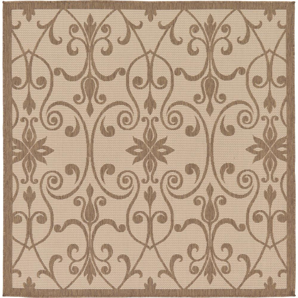 Outdoor Gate Rug, Brown (6' 0 x 6' 0). Picture 1