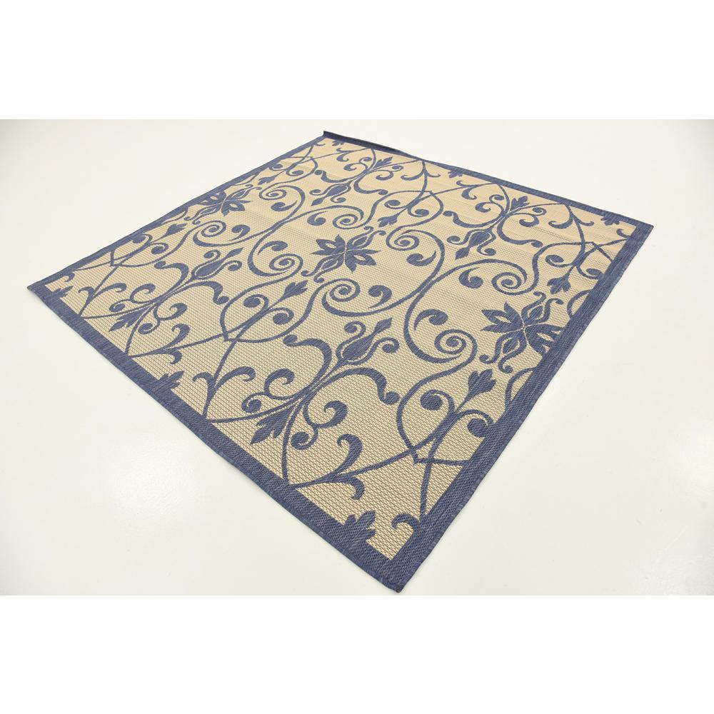 Outdoor Gate Rug, Blue (6' 0 x 6' 0). Picture 3