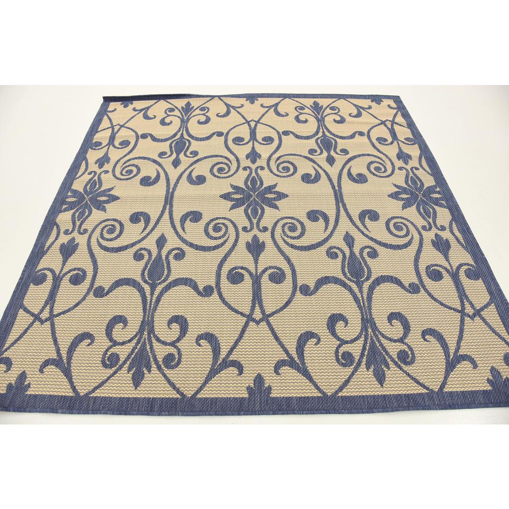 Outdoor Gate Rug, Blue (6' 0 x 6' 0). Picture 4