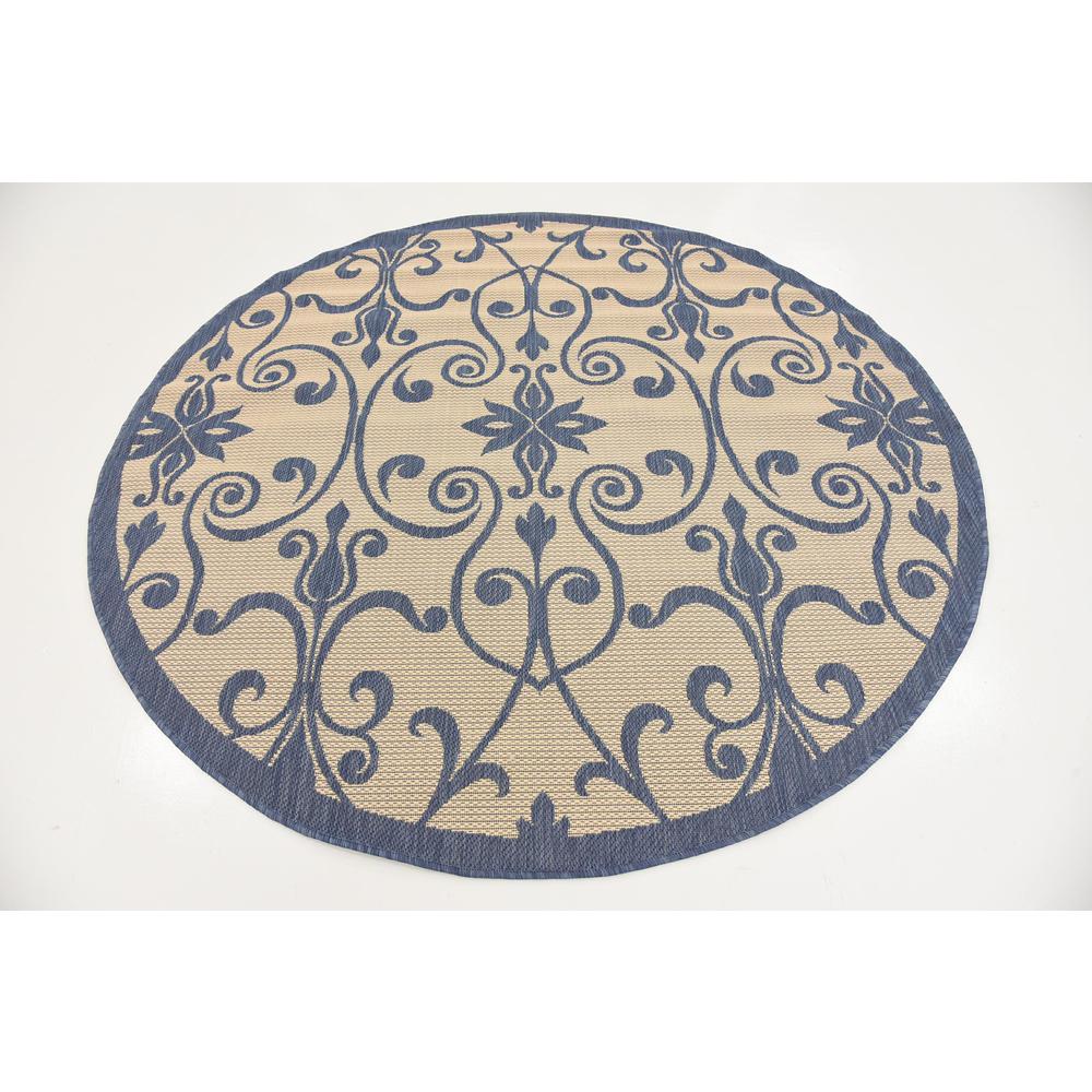 Outdoor Gate Rug, Blue (6' 0 x 6' 0). Picture 3