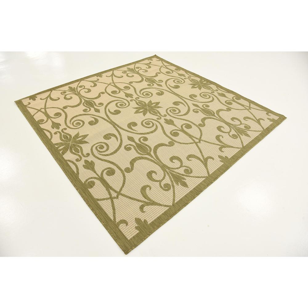 Outdoor Gate Rug, Light Green (6' 0 x 6' 0). Picture 3