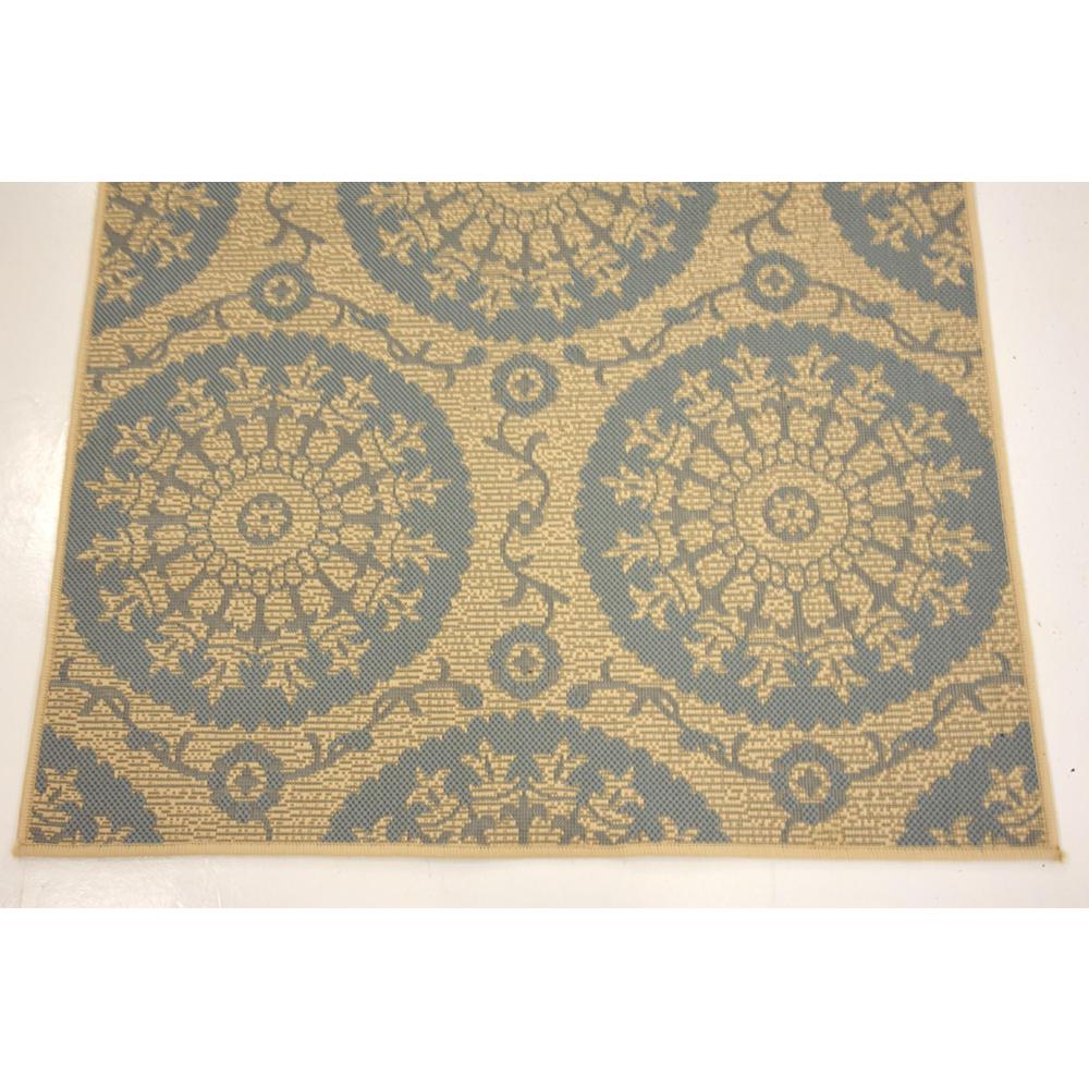 Outdoor Medallion Rug, Light Blue (3' 3 x 5' 0). Picture 5